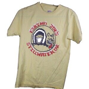 Eskimo Joes Stillwater Oklahoma Bar Graphic T-shirt Size Small S Yellow Shirt